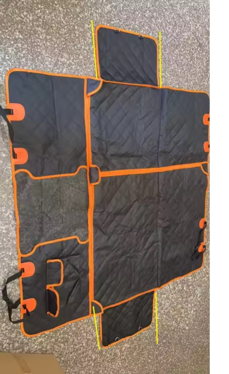 NOMAVA TravelDeck déplié avec panneaux, mesh et sangles